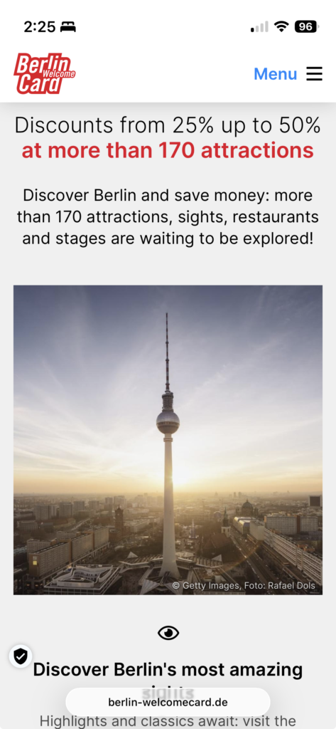 Berlin WelcomeCard Discounts